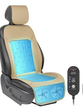 2026 Cooling Car Seat Cover Front Seat, 12V-24V Ventilated Cooling Car Seat Cush